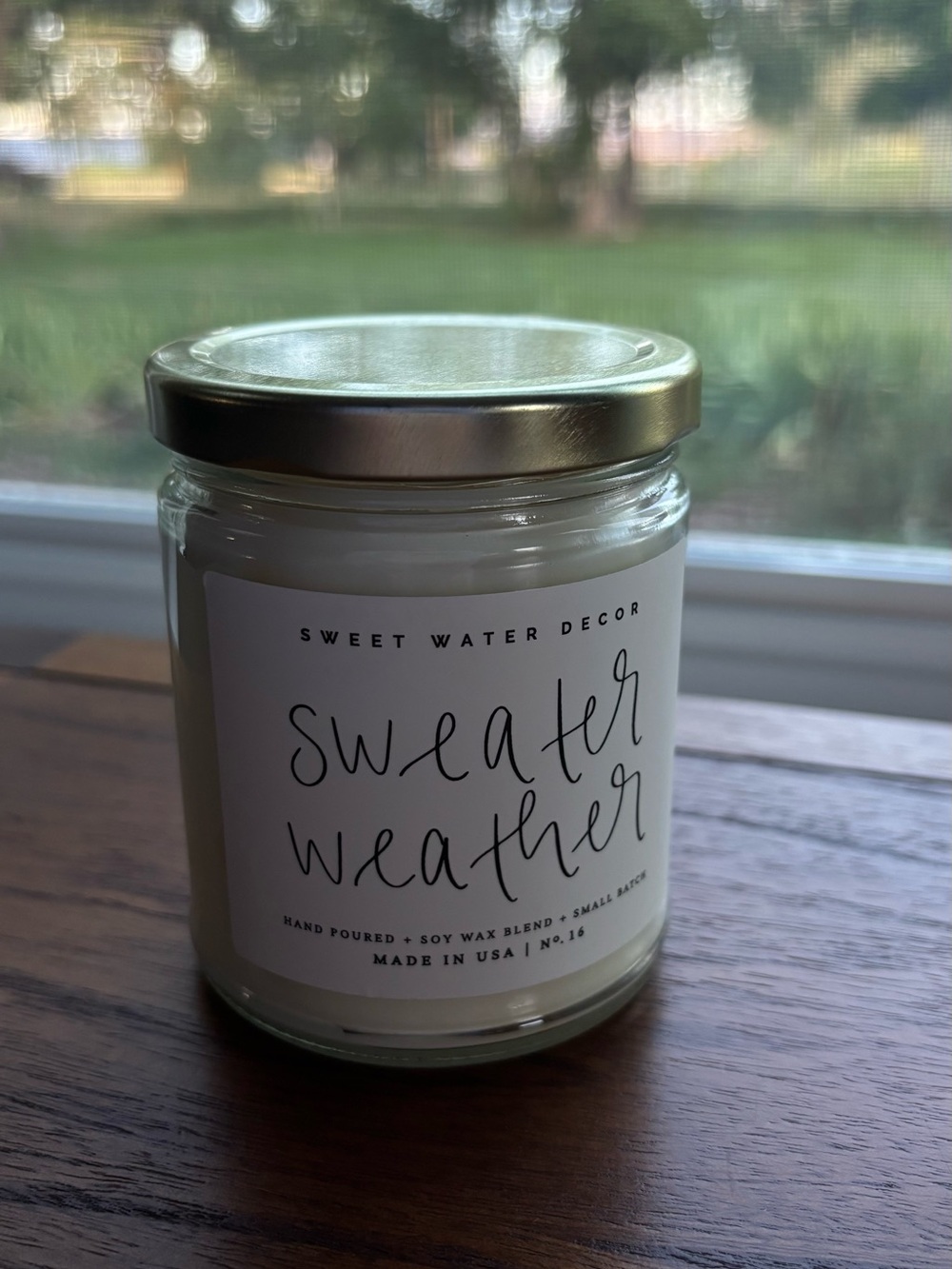 "Sweater Weather" Scented Candle - White